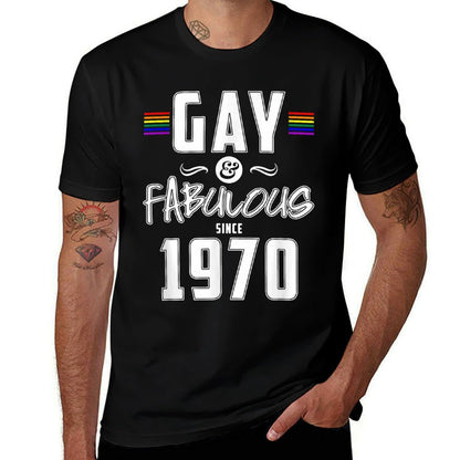 LGBTQ Gay & Fabulous Since 1970 50th Birthday  High-quality Stitching T-Shirt