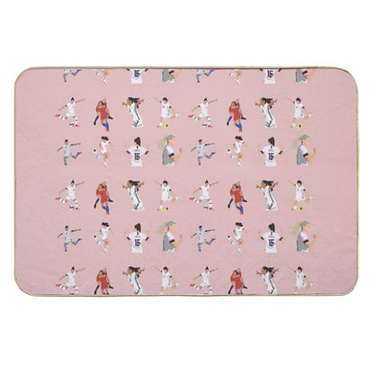 USWNT Players Pattern  Easy To Clean Bath Mat