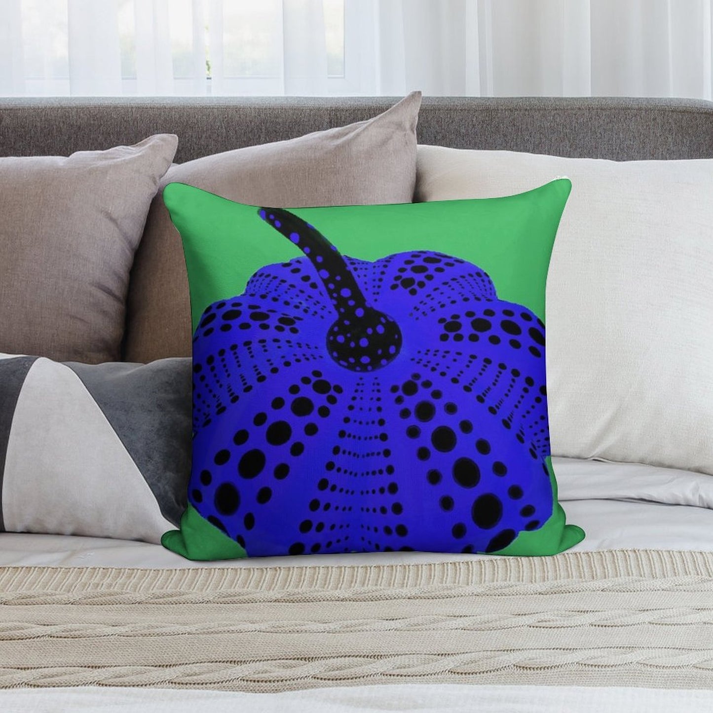 Polka Dot Pumpkin Soft High-Density Material Throw Pillow