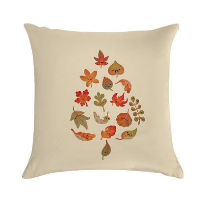 Sad Fallen Leaves Soft Fade-Resistant Throw Pillow