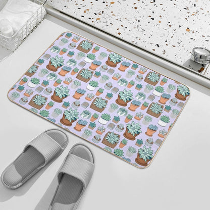 Succulent Love  Easy To Clean Bath Mat