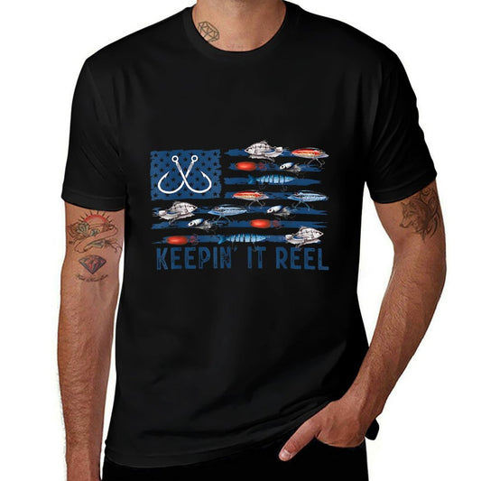 Keepin It Reel Fishing Lure Fisherman Bass Fishing  Wrinkle-resistant T-Shirt