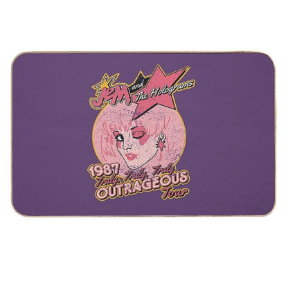 Jem And The Holograms Tour- Distressed  Fade-Resistant Bath Mat