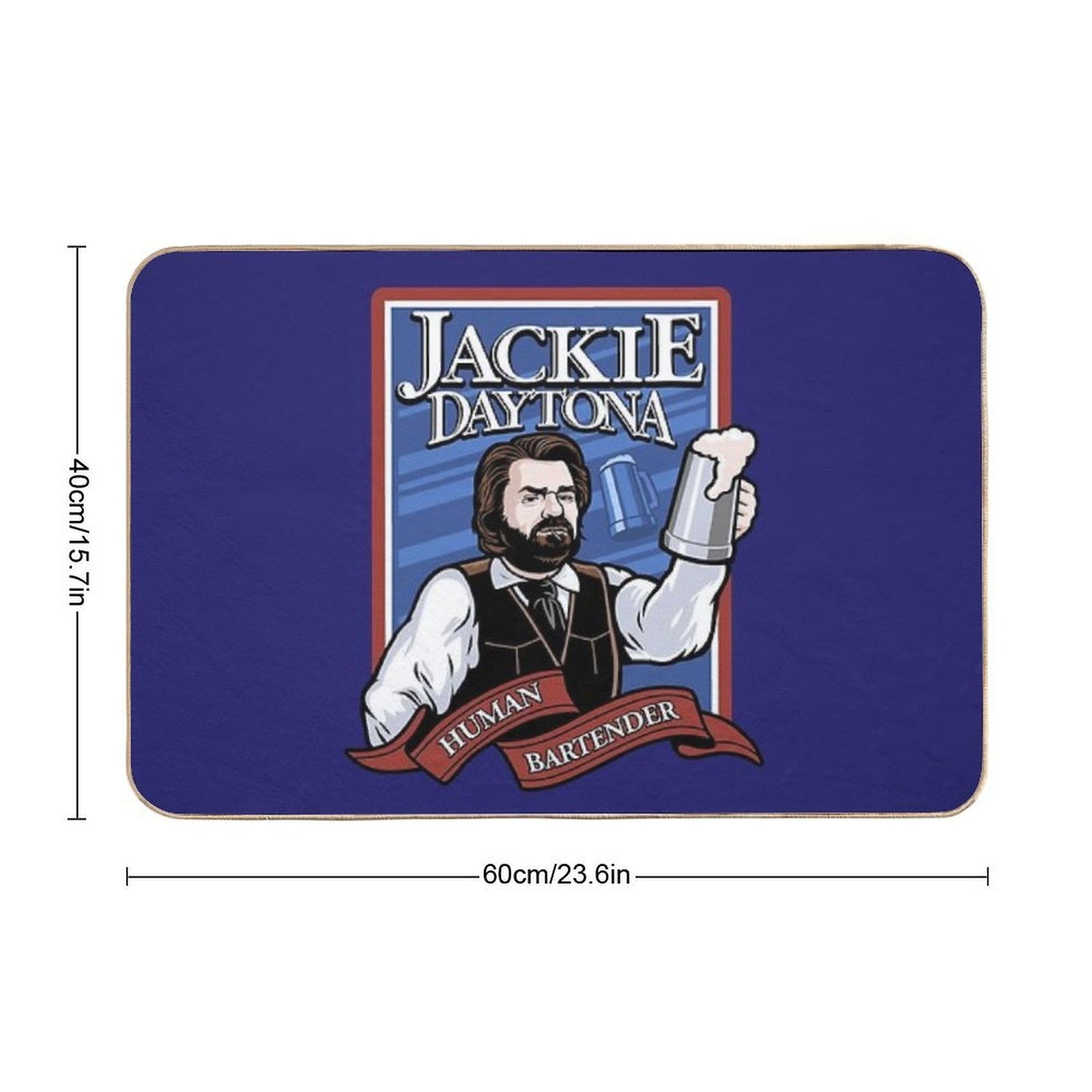 Jackie Daytona- Regular Human Bartender  Odorless Bath Mat
