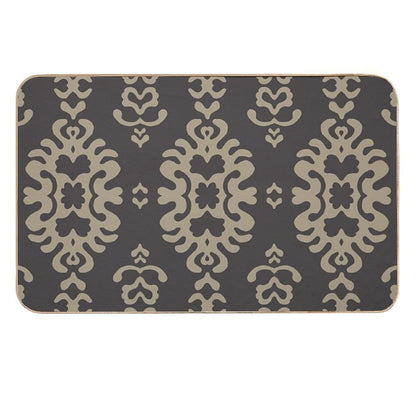 Black And White Papercut Damask Medallion  Rapid-Drying Bath Mat