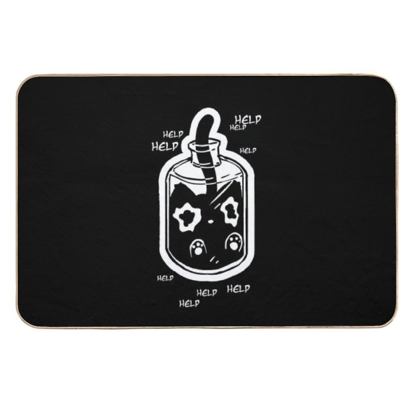Bottled Cat  Eco-Friendly Bath Mat