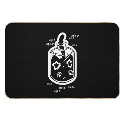Bottled Cat  Eco-Friendly Bath Mat