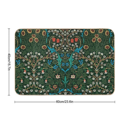 Blackthorn by William Morris, 1892  Non-Slip Bath Mat