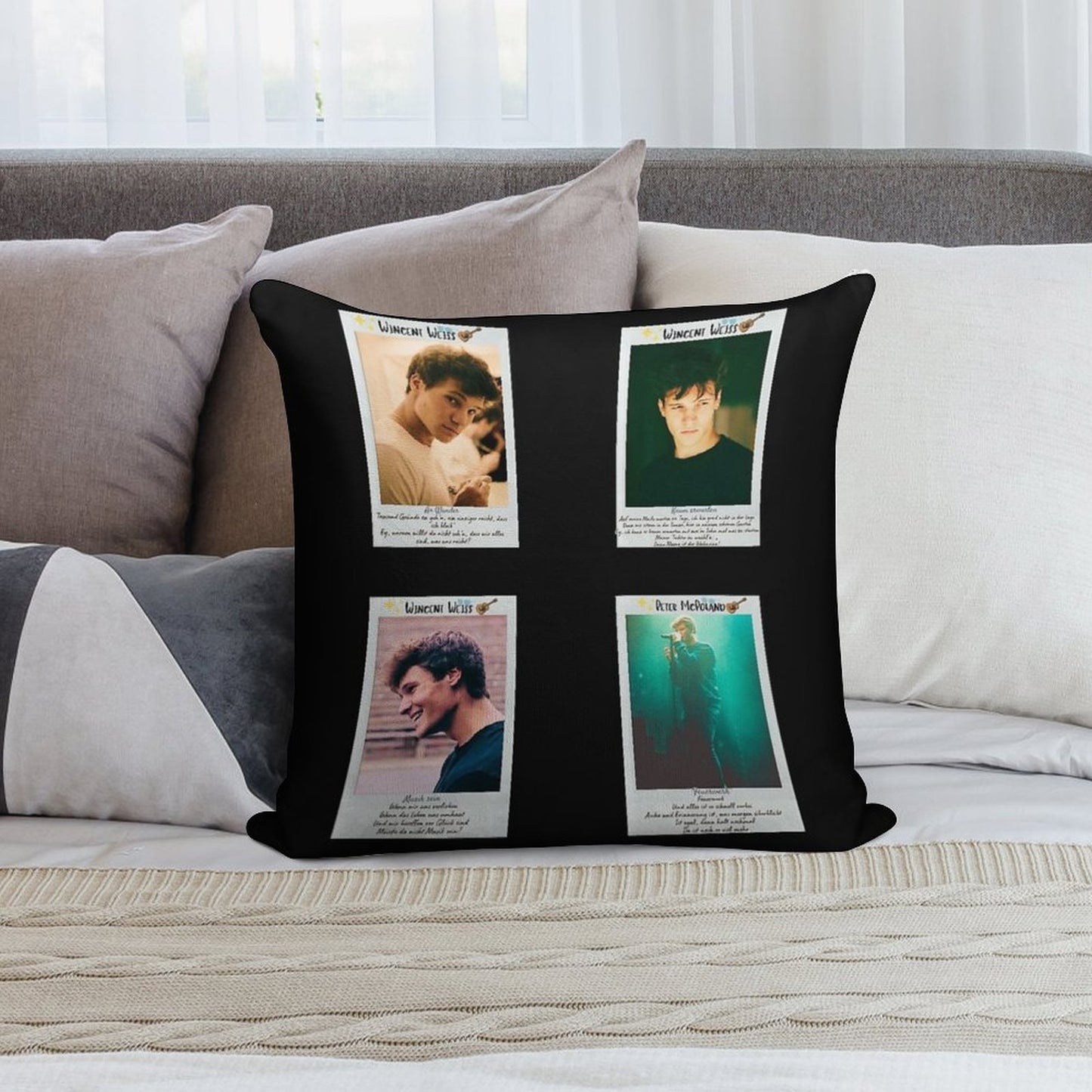 Wincent Weiss Lyrics HD Sticker Set  T Shirt Soft Ultra-Soft Texture Throw Pillow