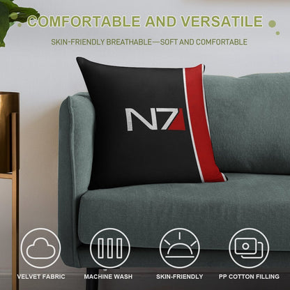 N7 Iconic Design Soft Decorative Cover Throw Pillow
