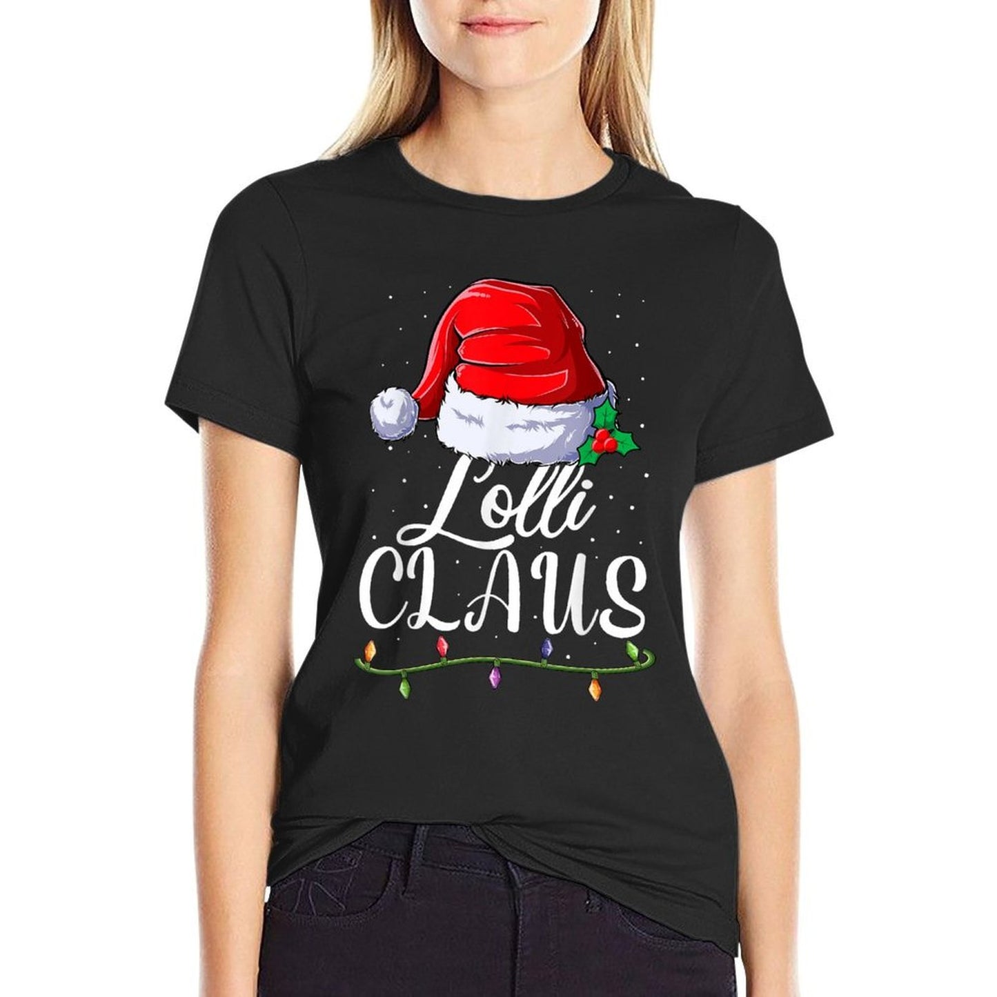 Lolli Claus Family Matching Clothing Santa Christmas Women  Eco-friendly Material T-Shirt
