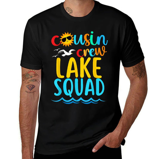 Cousin Crew Lake Squad 2024 Summer Vacation Family Matching  Heathered Texture T-Shirt