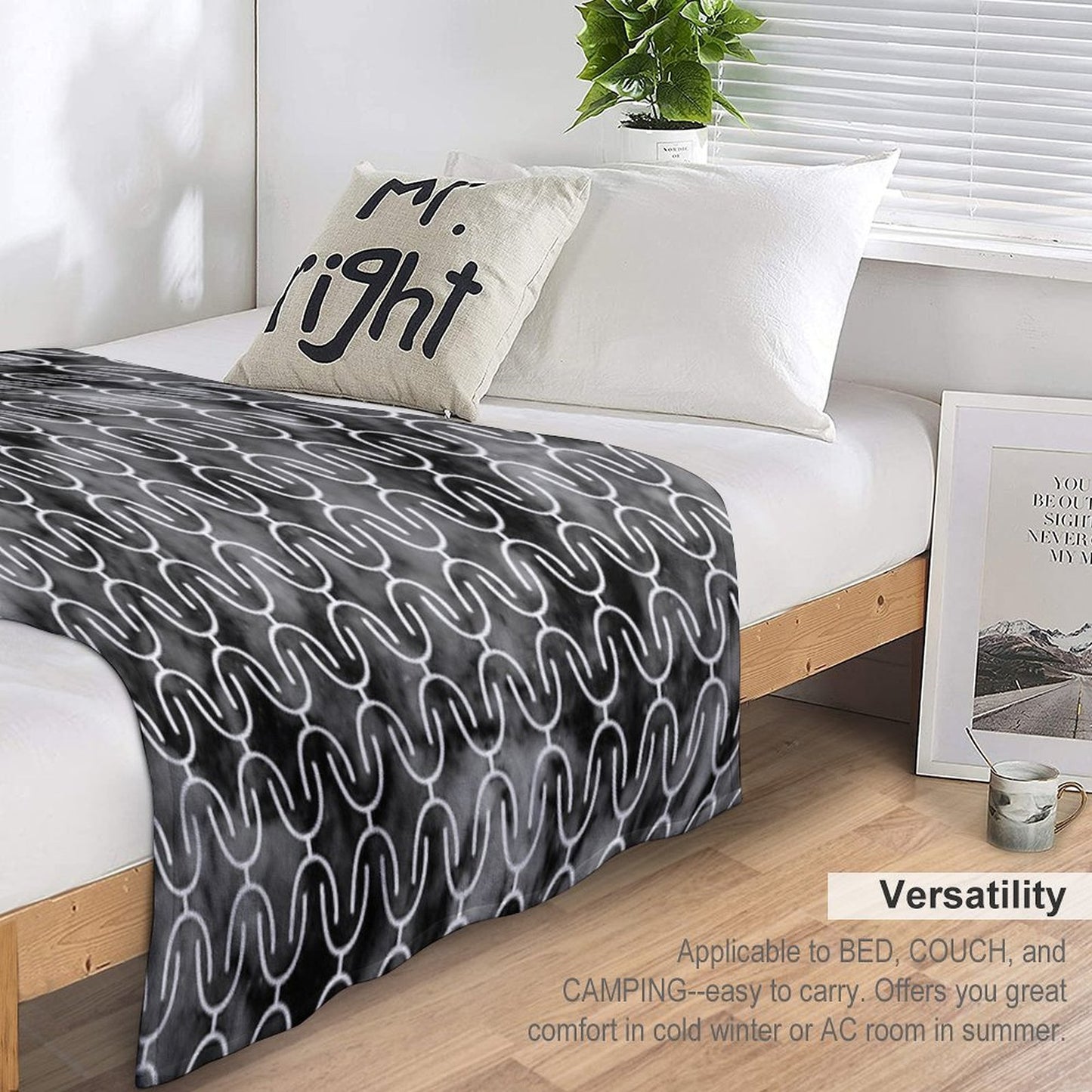 Link - Grey Marble Gift-ready Throw Blanket