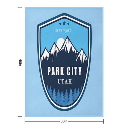 Park City, Utah Plush Throw Blanket