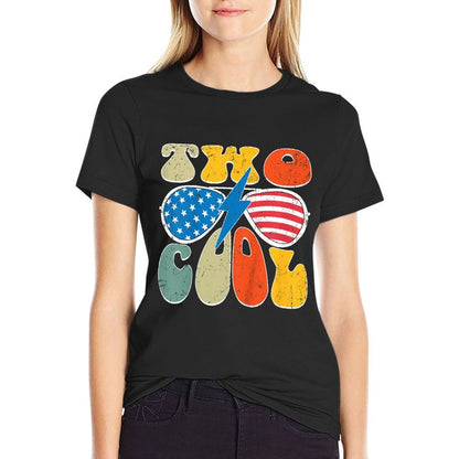Kids Two Cool 2nd Birthday Gifts 2 Year Old Boy Second Bday Party  Versatile T-Shirt
