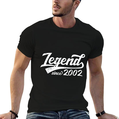Legend Since 2002 23rd Birthday 23 Years Old Vintage Gift  Cotton T-Shirt
