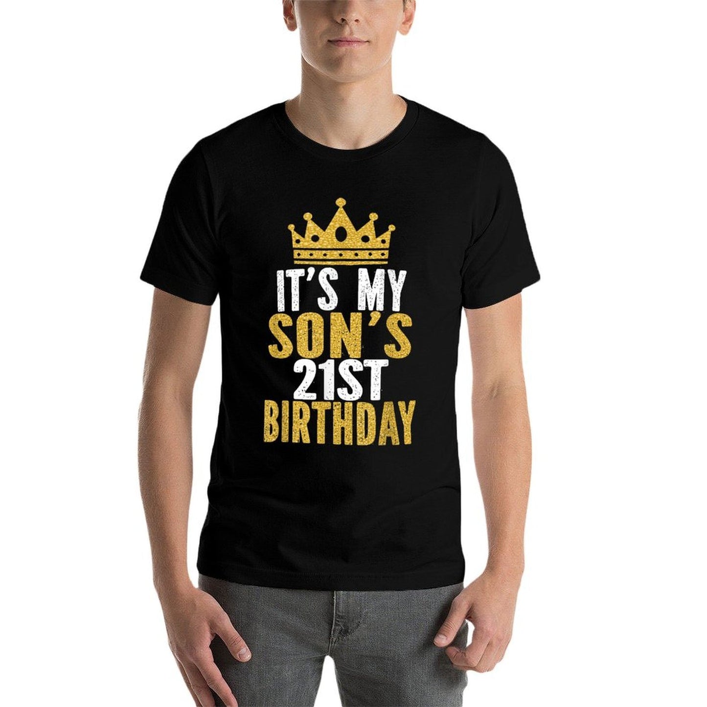 It's My Son's 21st Birthday 21 Years Old Male  Stretchy T-Shirt