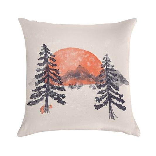 First Snow... Soft Washable Throw Pillow