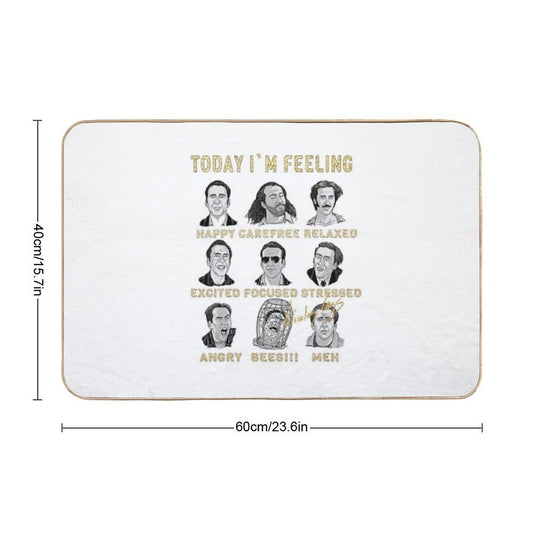 Nicholas Cage - Nicolas Cage - Nick Cage - Nic Cage  Funny Feeling  Easy Maintenance Bath Mat