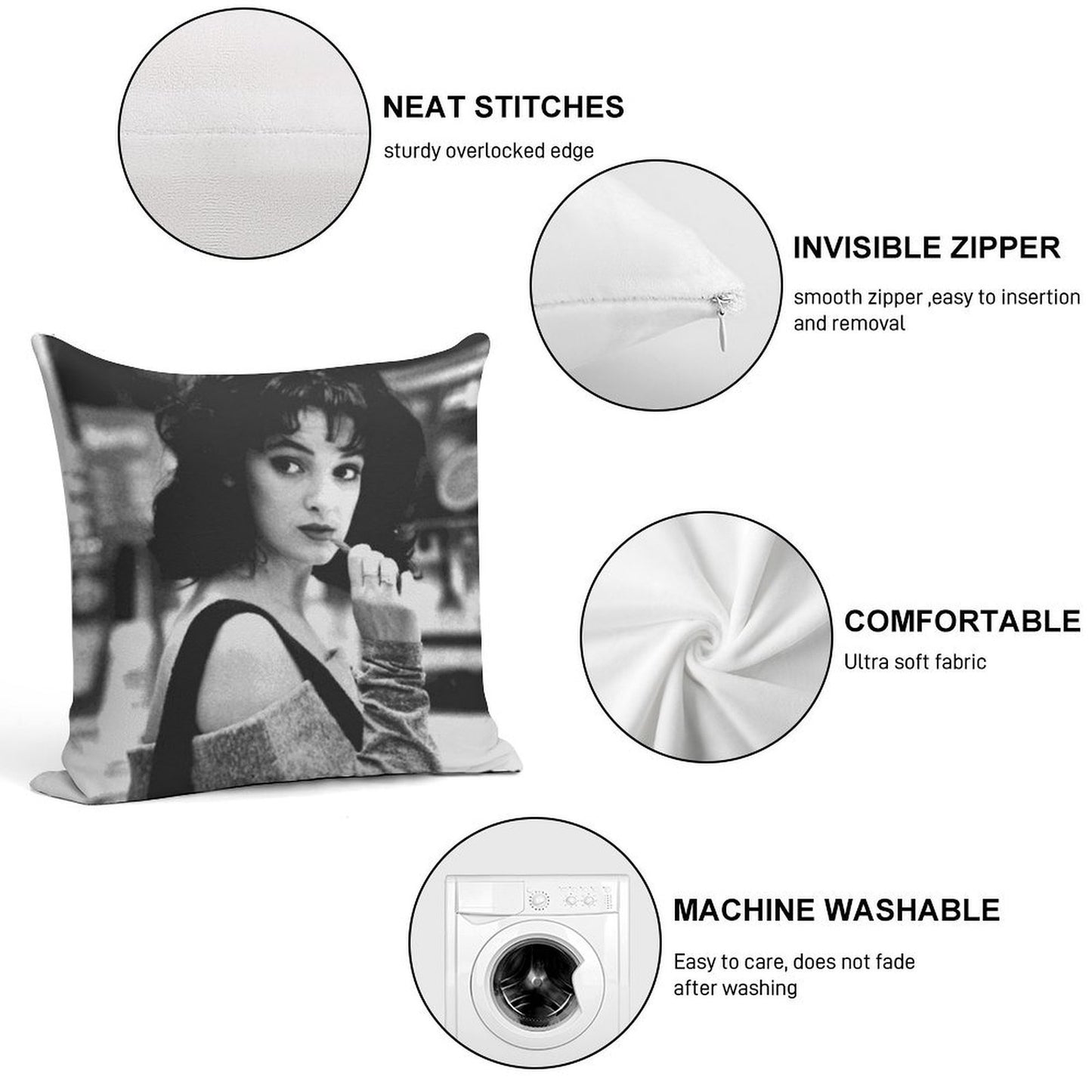 Heathers - Winona Ryder Soft Easy Maintenance Throw Pillow