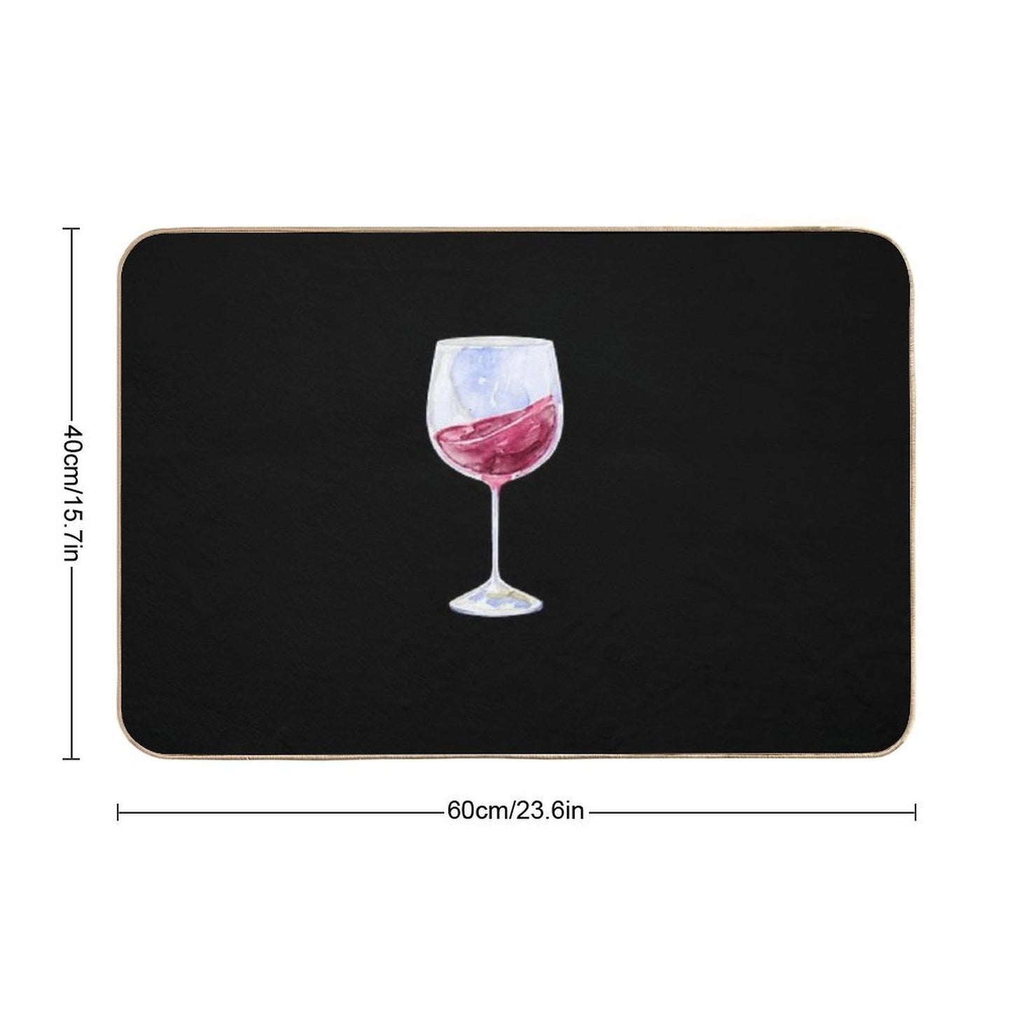 Glass of Red Wine  Eco-Friendly Bath Mat