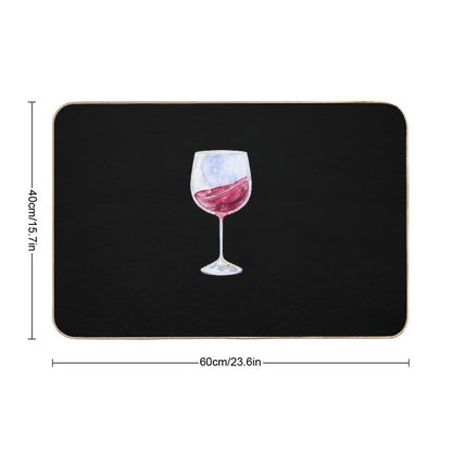 Glass of Red Wine  Eco-Friendly Bath Mat