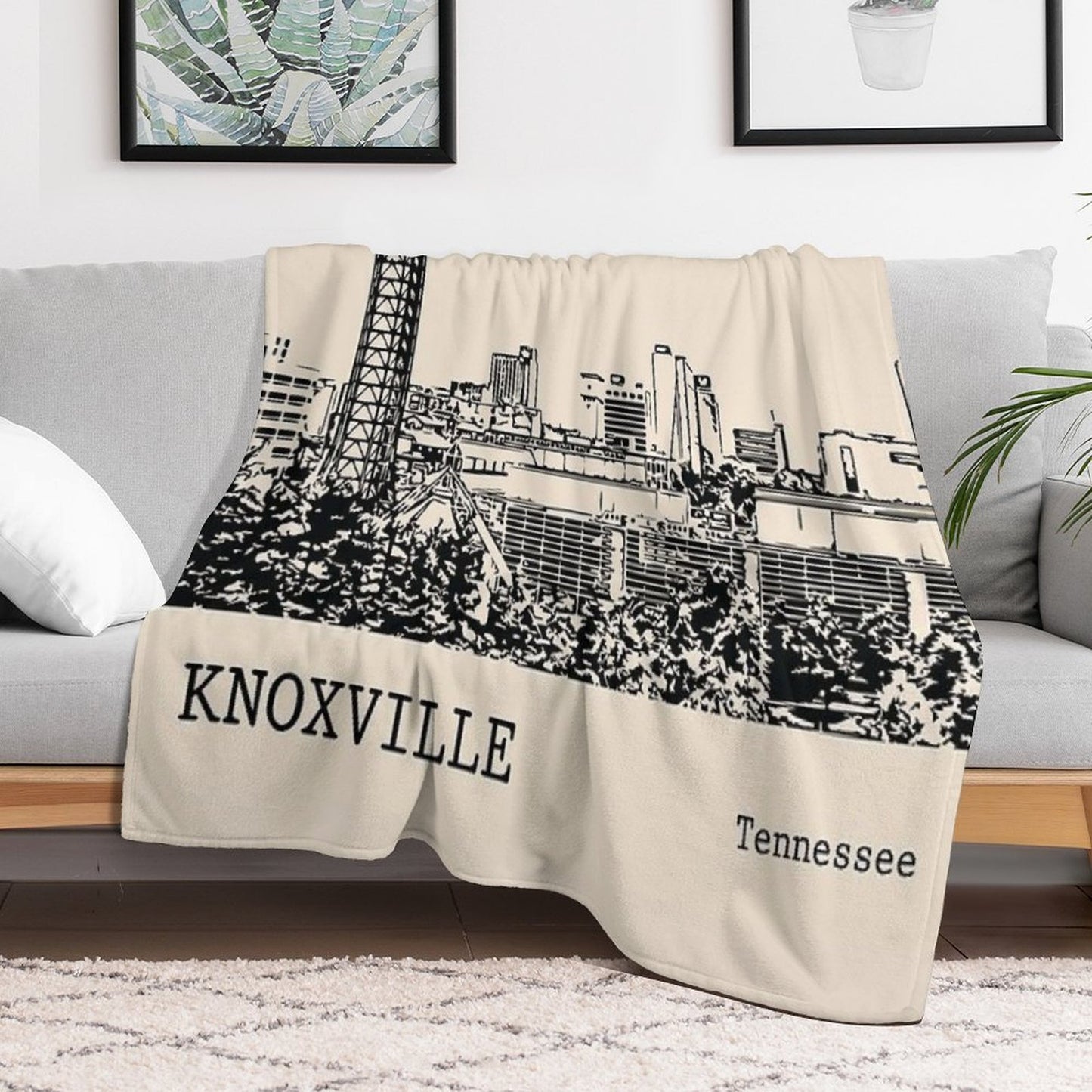 Knoxville Tennessee Sustainable Throw Blanket