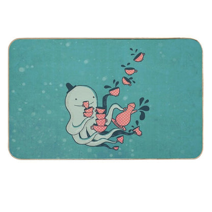 Tea And Tentacles  Odorless Bath Mat