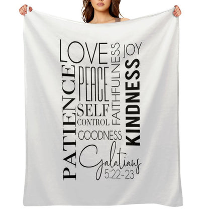 Fruits of The Spirit - Galatians 522-23 Eco-conscious Throw Blanket