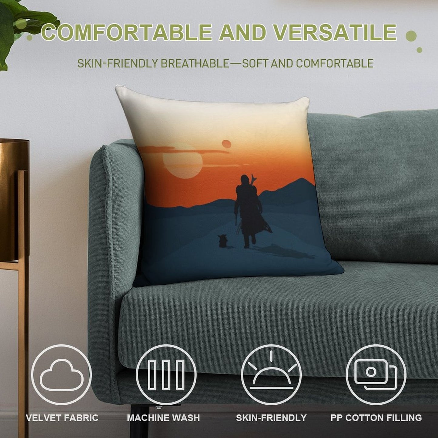 This Is The Way Soft Skin-Friendly Throw Pillow