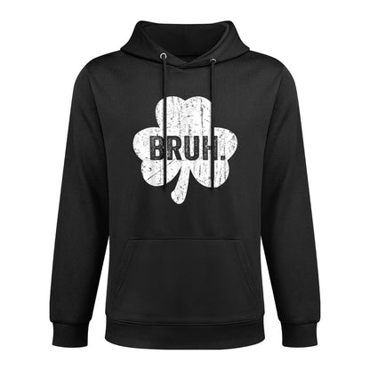 Bruh Meme Funny Saying Bro Greetingn Boy St Patricks Day Adjustable Hood Hoodie