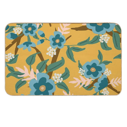 Yellow Floral  Versatile Bath Mat