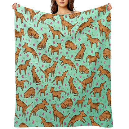 Thylacine Pattern Multi-functional Throw Blanket