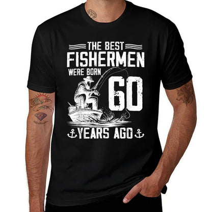 60 Year Old Gift Men Fisherman 60 Birthday Fishing 60th BDay  Quick-drying T-Shirt