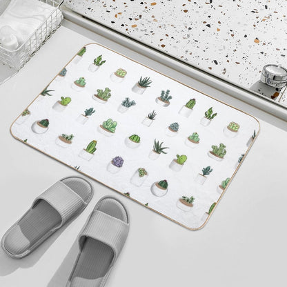 Succulents  Repositionable Bath Mat