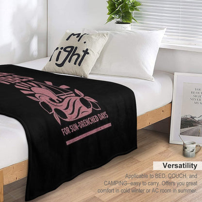Italia Vibes T-Shirt, Sun Drenched Days Tee, Summer Sailing Shirt, Italy Inspired Graphic Tee, Coastal Escape T-Shirt Anti-pilling Throw Blanket
