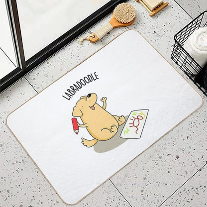 Labradoodle Funny Labrador Dog Puns  Non-Slip Bath Mat