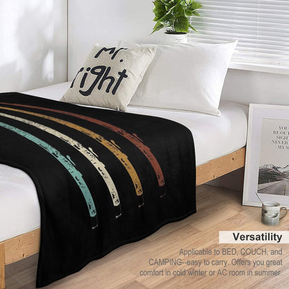 Retro Vintage Bassoon Gift Bassoonist Band Bassoon Player Velvety-soft Throw Blanket