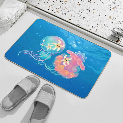 Jellyfish Bus  Pet-Safe Bath Mat