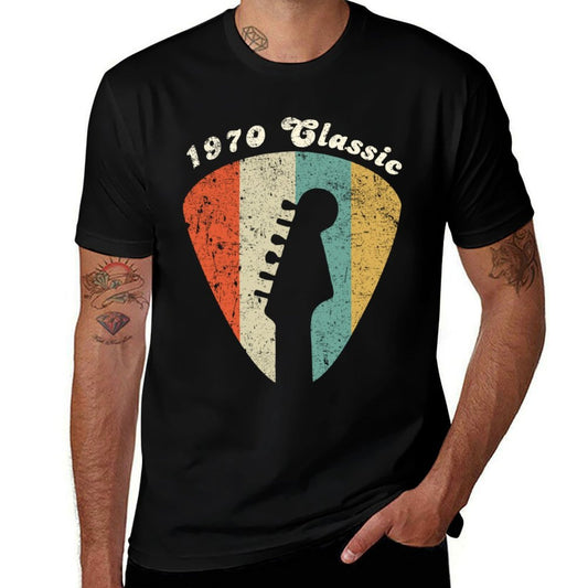 50th Birthday 1970 Guitar Player Retro Vintage  Tagless Design T-Shirt
