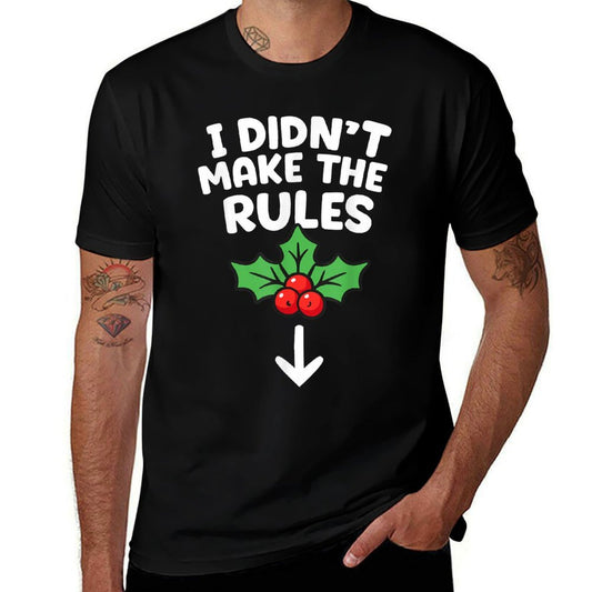 Inappropriate Christmass Men, Funny Adult Mistletoe  Moisture-wicking T-Shirt