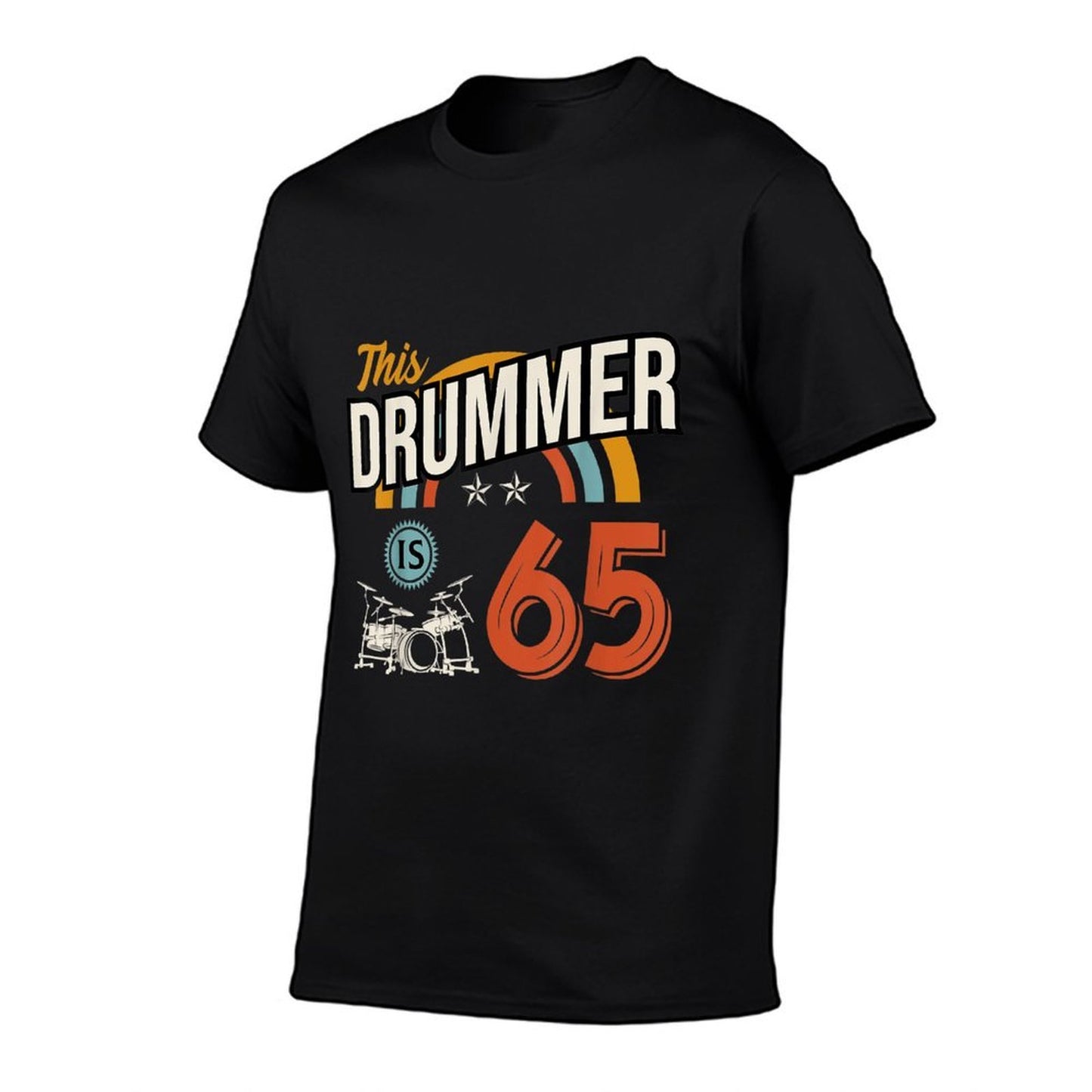 Vintage 65 Year Old Birthday Drummer Drums 65th B-Day Crew  Versatile T-Shirt