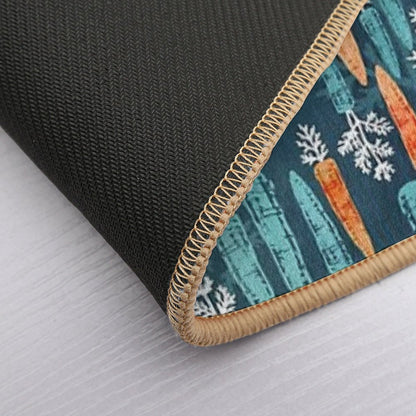 Watercolor Carrot Repeat  Easy Maintenance Bath Mat