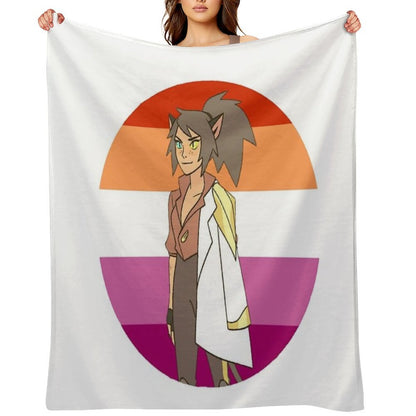 Future Catra She-Ra Lesbian Flag SPOP Velvety-soft Throw Blanket