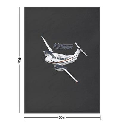King Air 350 Easy Care Throw Blanket