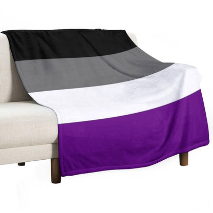 Seamless Repeating Asexual Pride Flag Pattern Eco-conscious Throw Blanket