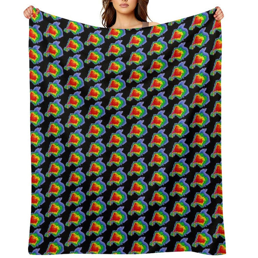 Supercell Radar Hook Echo 1 Sustainable Throw Blanket