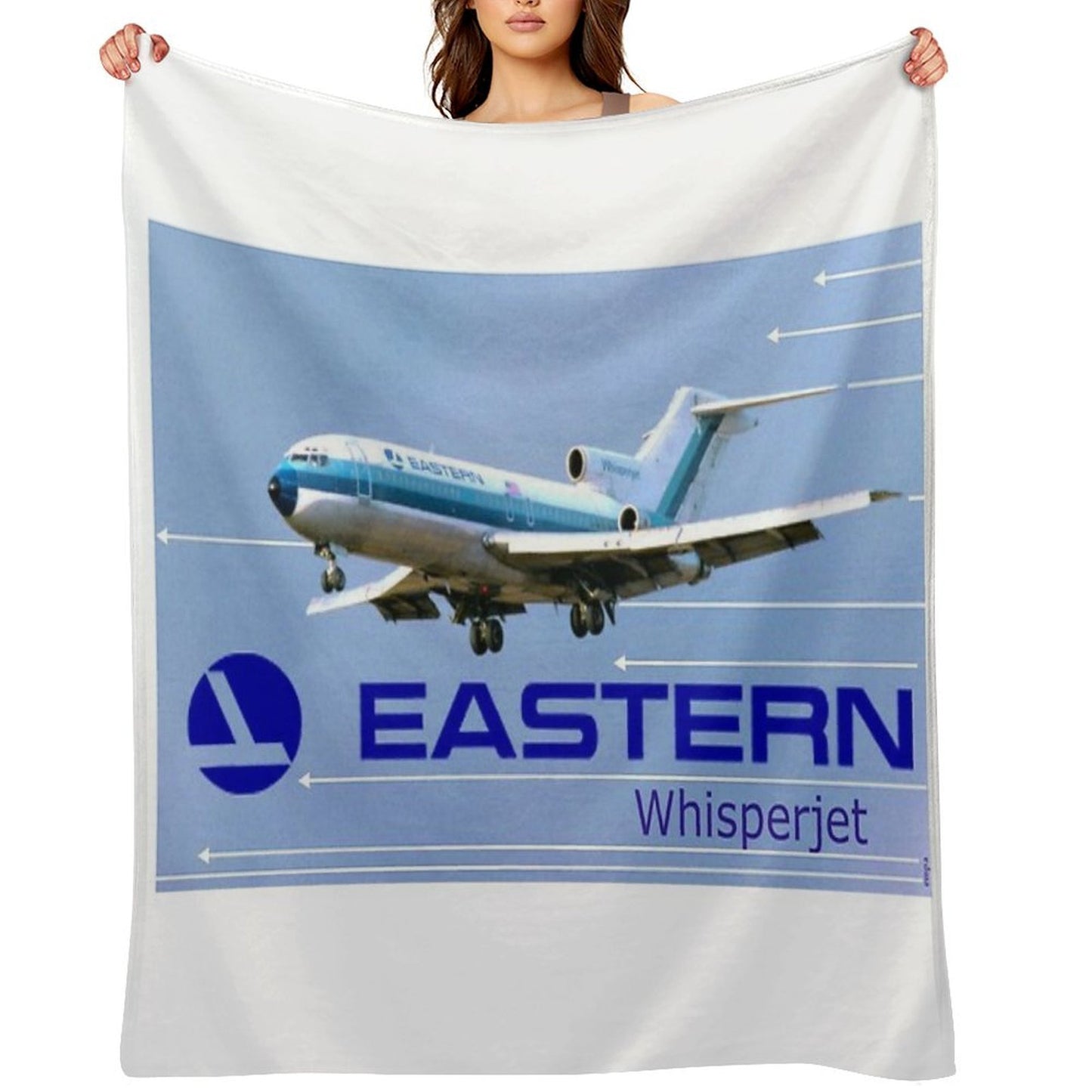 Eastern Whisperjet 727 Original Hockey Stick Livery Easy Care Throw Blanket