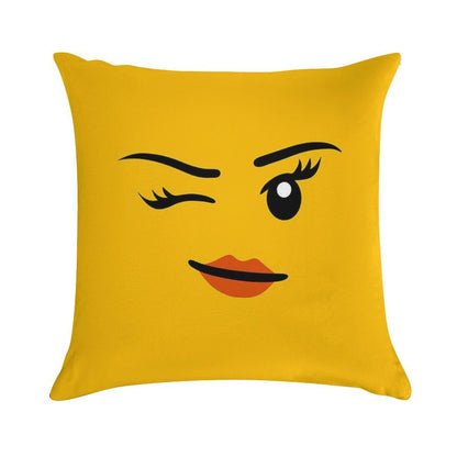 Brick Face - Cheeky Girl Soft Easy Maintenance Throw Pillow