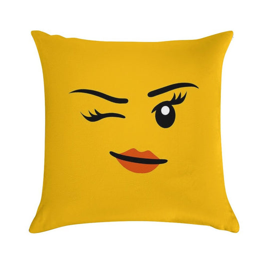Brick Face - Cheeky Girl Soft Easy Maintenance Throw Pillow